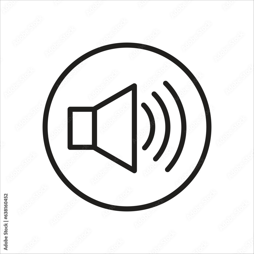 sound vector icon line template sound vector icon line template