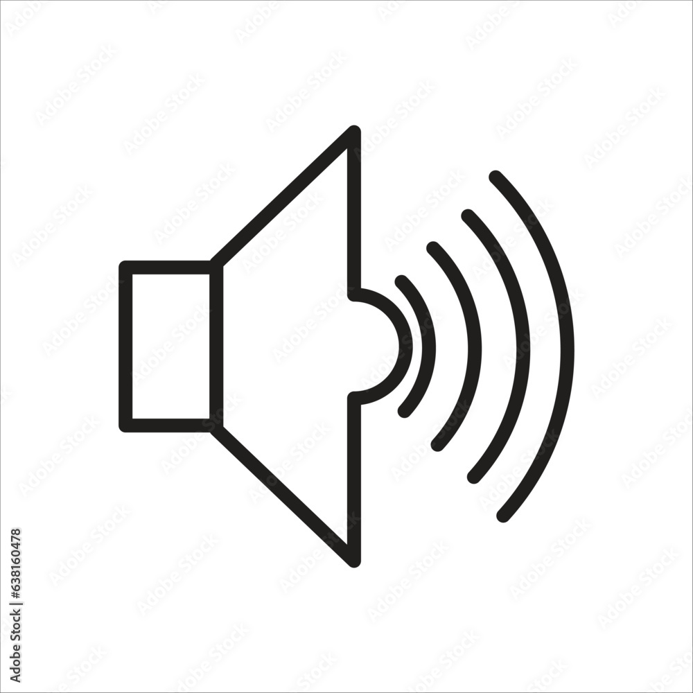 sound vector icon line template sound vector icon line template
