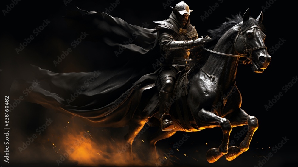 Art slayer man who battle horse anime black background image AI generated art Art slayer man who battle horse anime black background image AI generated art
