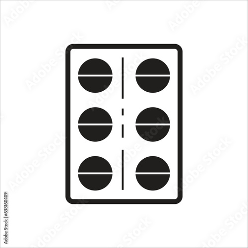 pill vector icon line template