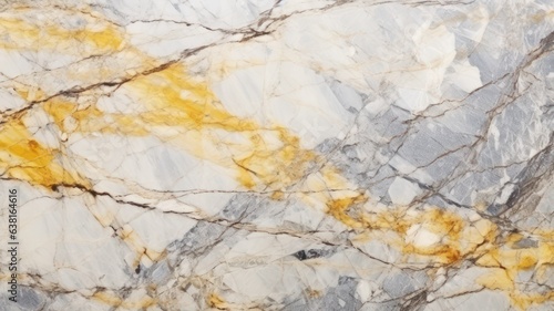 Yellow white marbled rock texture. Bright granite background for design. Rough cracked mountain surface created with Generative AI