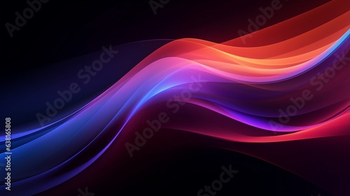 Futuristic background with red, blue, orange color wave. Abstract wave background © Super Shanoom
