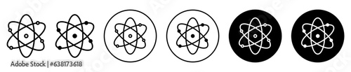 Fotografia atom icon set