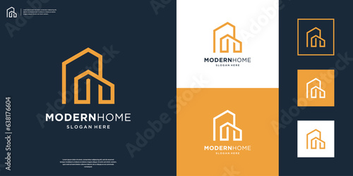 Minimalist building logo design inspiration