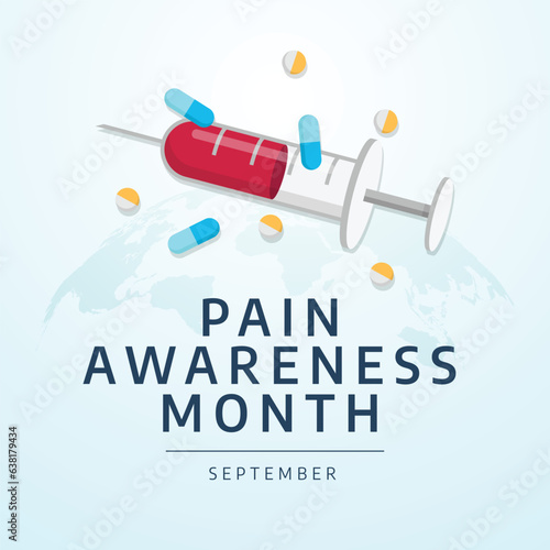 pain awareness month design template good for celebration. medical tool design. flat design. vector eps 10.