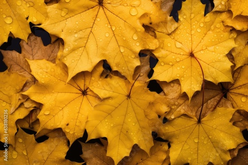Texture of yellow maple leaves