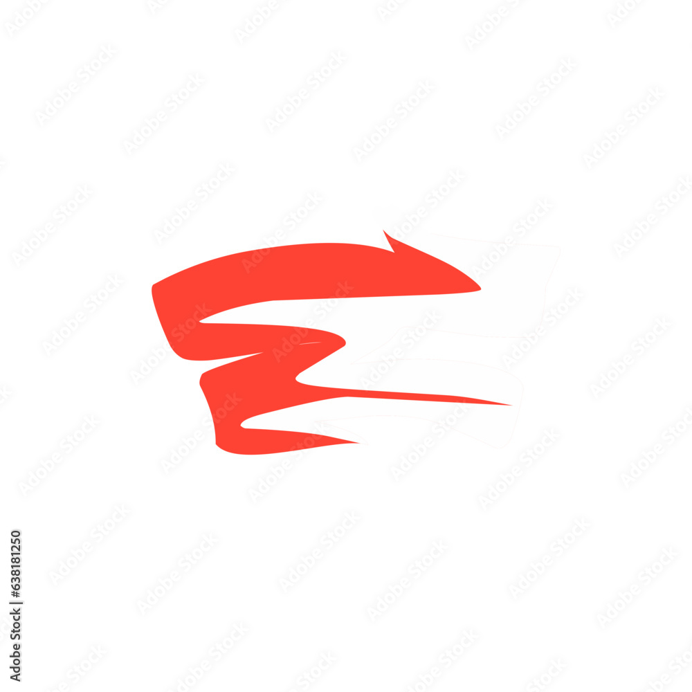 Indonesian flag ribbon vector icon Indonesian flag ribbon vector icon
