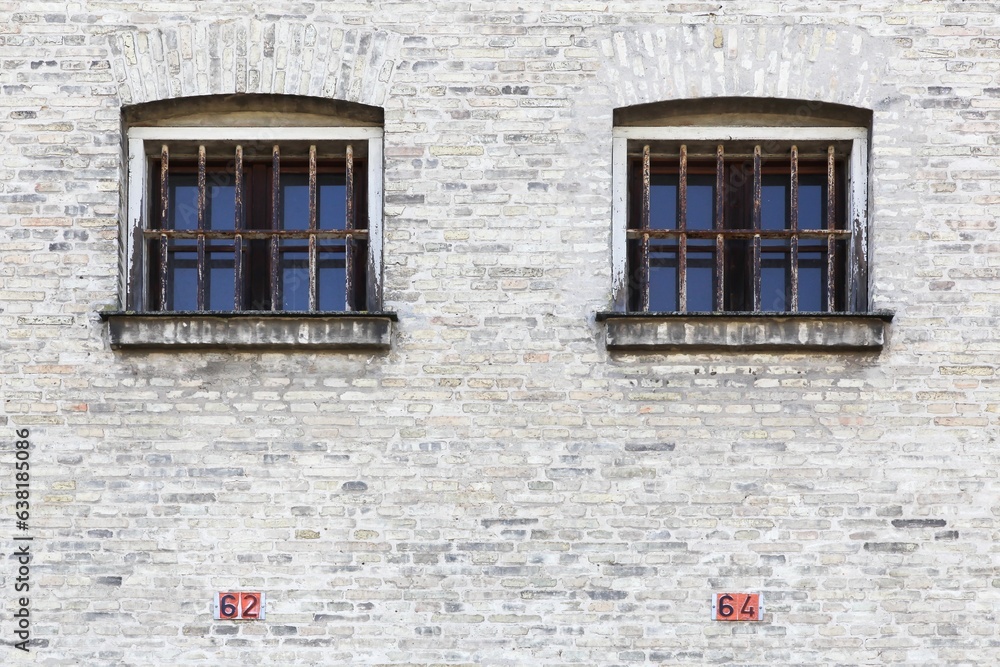 Details and facade of the ancient Horsens state prison in Denmark