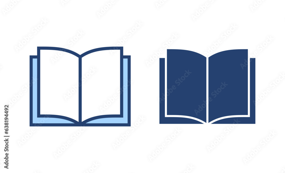 Book icon vector. open book sign and symbol. ebook icon Book icon vector. open book sign and symbol. ebook icon