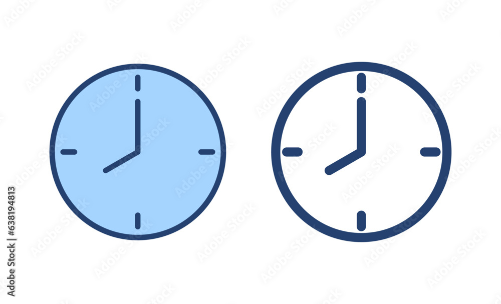 Clock icon vector. Time sign and symbol. watch icon Clock icon vector. Time sign and symbol. watch icon