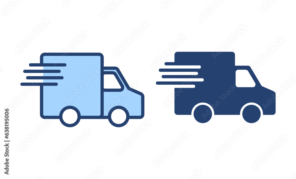 Delivery truck icon vector. Delivery truck sign and symbol. Shipping fast delivery icon