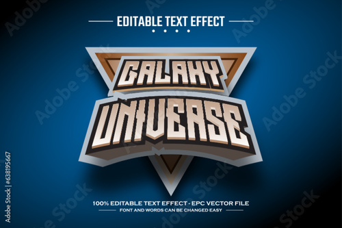 Galaxy universe 3D editable text effect template
