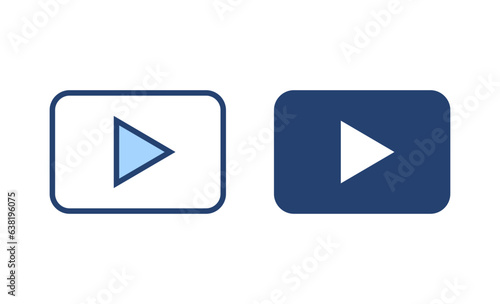 Free Download Play icon vector. Play button sign and symbol - GFXLoad
