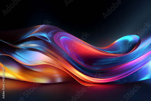 Abstract multicolor swirl wave background.
