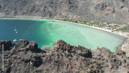 Balandra, Baja California Sur, México, dron 4k
