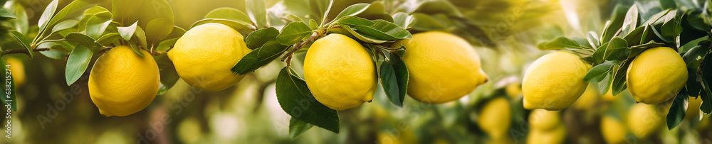 A Banner Photo of Lemons Growing on a Farm