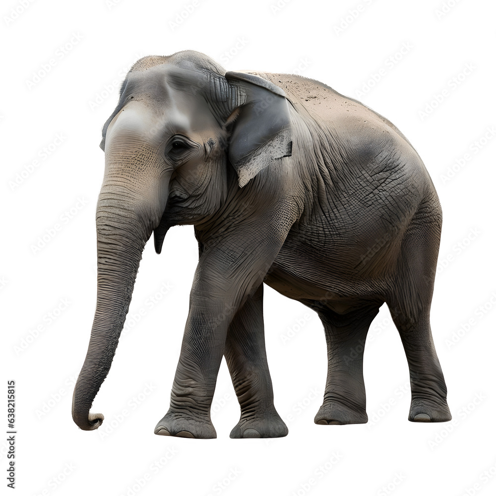 Obraz premium elephant isolated on white. Generative AI