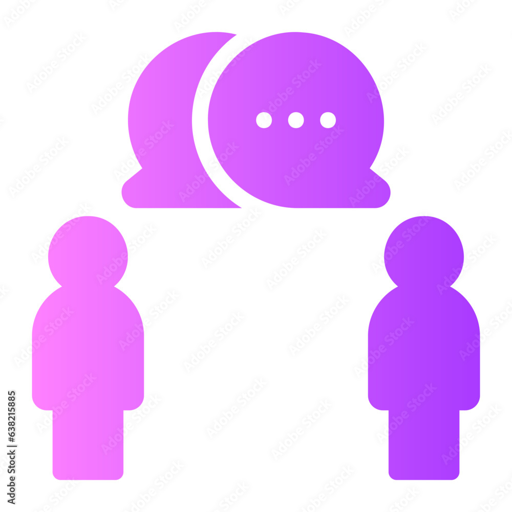 conversation gradient icon