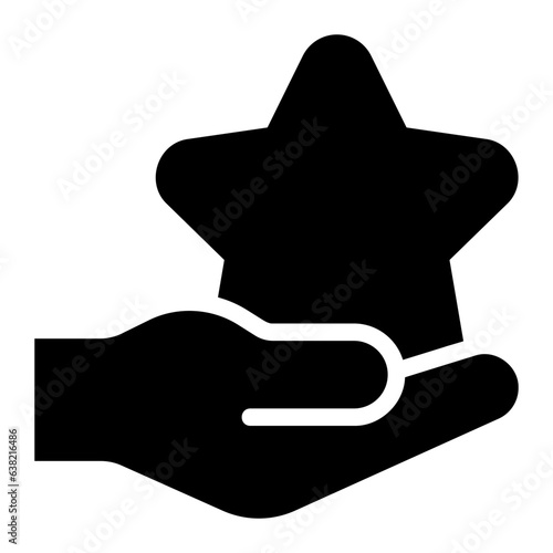 rate glyph icon