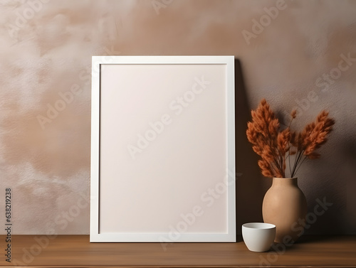 Creative Freedom: Blank Frame in Contemporary Setting, generative ai