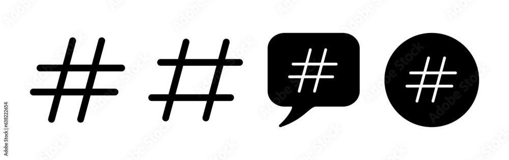 Fototapeta premium Hashtag icon vector. hashtag simbols
