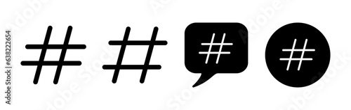 Hashtag icon vector. hashtag simbols