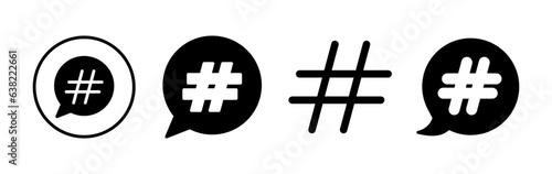 Hashtag icon vector. hashtag simbols