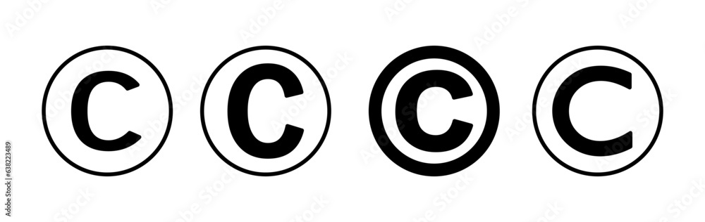 Copyright icon vector. copyright symbol Copyright icon vector. copyright symbol