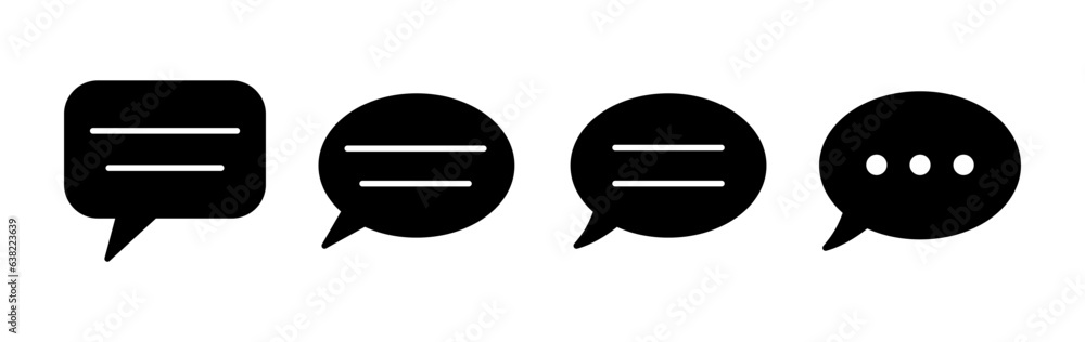 Chat icon vector. Chat Icon in trendy flat style isolated. Speech bubble symbol Chat icon vector. Chat Icon in trendy flat style isolated. Speech bubble symbol