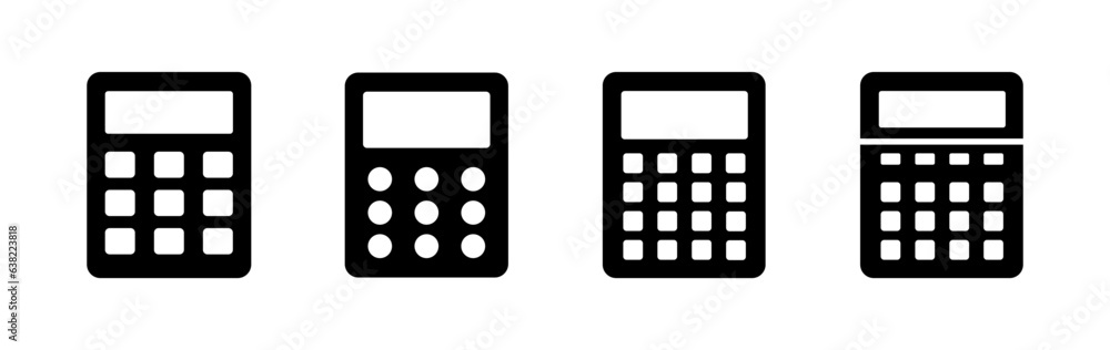 Calculator icon vector. math icon. finances sign Calculator icon vector. math icon. finances sign