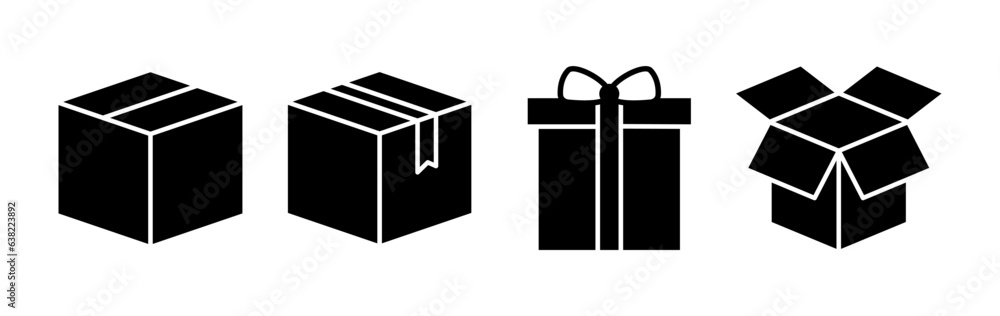 Box icon vector. Box sign. delivery package. parcel box. Box icon vector. Box sign. delivery package. parcel box.