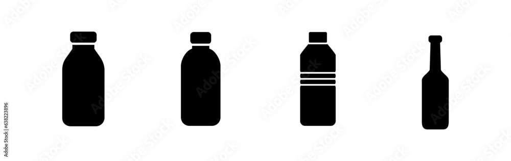 bottle icon vector. bottle icon in trendy flat design