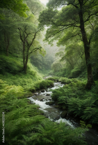 A beautiful green jungle ecology nature.