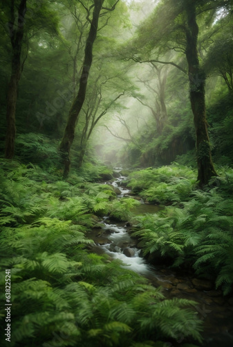 A beautiful green jungle ecology nature.