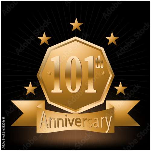 101th Anniversary Celebration Logo Vector photo