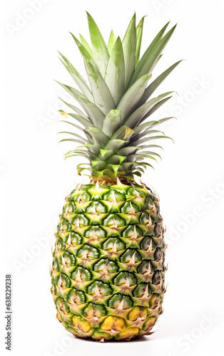 Close up of a Pineapple on white background.