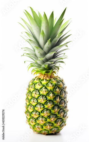 Close up of a Pineapple on white background.