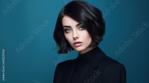 portrait of a model woman on studio background