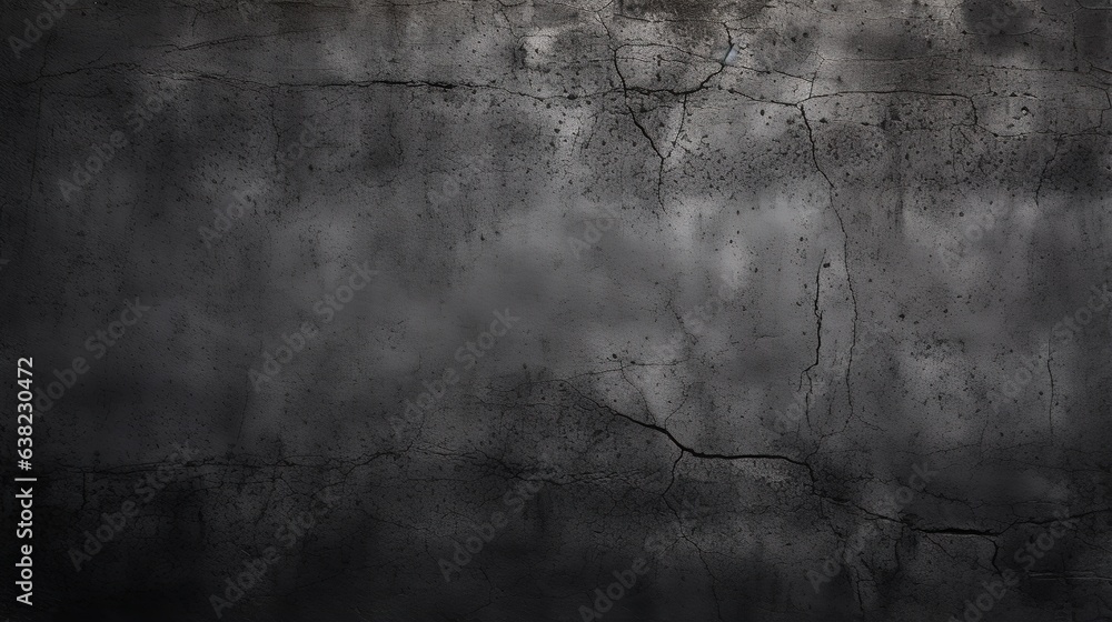 Black, dark and gray abstract cement wall and studio room , interior texture for display products. wall background. generative ai