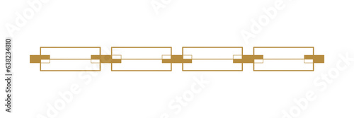 Vintage Gold Chain Border. Can be used as a Text Divider.