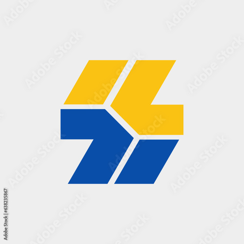 Free Download firm line abstract company logo template vector design - GFXLoad