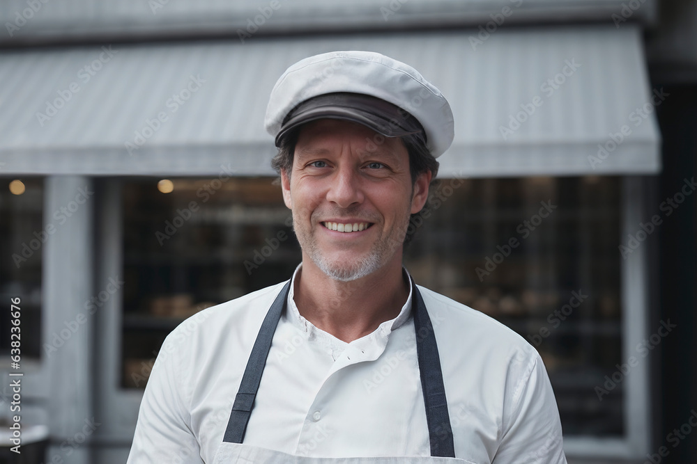 Confident Male Baker Sharing His Artistry with a Smile. Meet the culinary virtuoso who turns every moment into a masterpiece. Confident Male Baker Sharing His Artistry with a Smile. Meet the culinary virtuoso who turns every moment into a masterpiece.