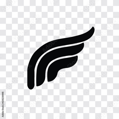 Wing icon. Eagle bird heraldic flying. Falcon phoenix hawk logo. Vector illustration.
