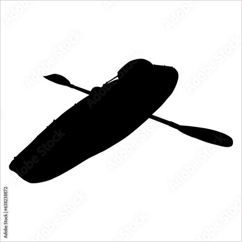 silhouette rowboat