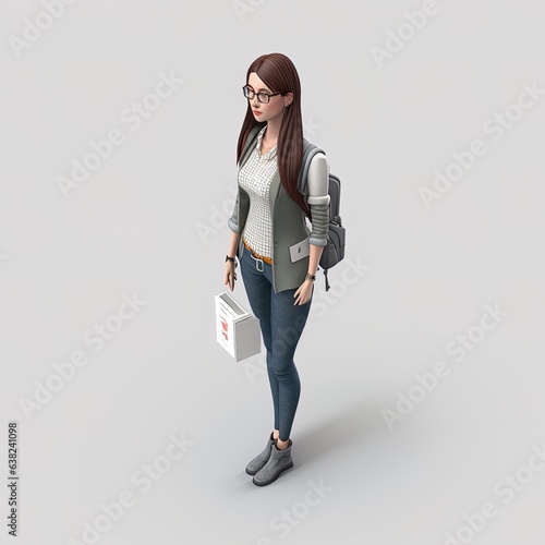 Perspective Isometric Woman photo