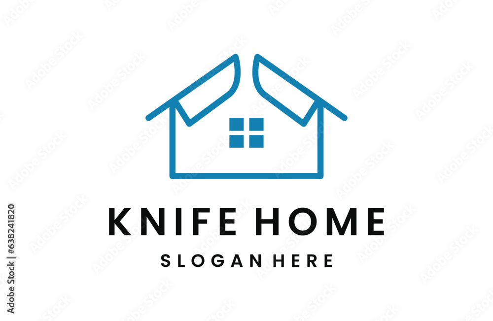 Knife home logo symbol icon vector graphic design illustration Knife home logo symbol icon vector graphic design illustration