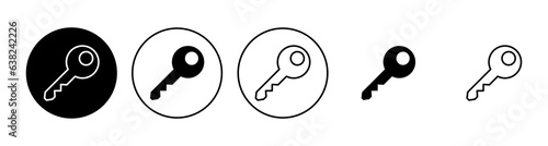 Key icon set. Key vector icon. Key symbol