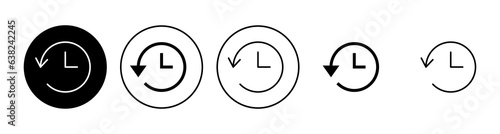 History icon set. recent event history