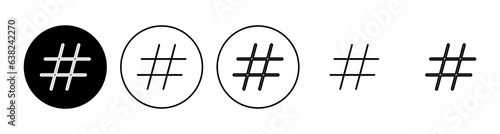 Hashtag icon set. hashtag symbol