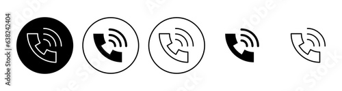 Call icon set. telephone icon vector. phone icon vector. contact us